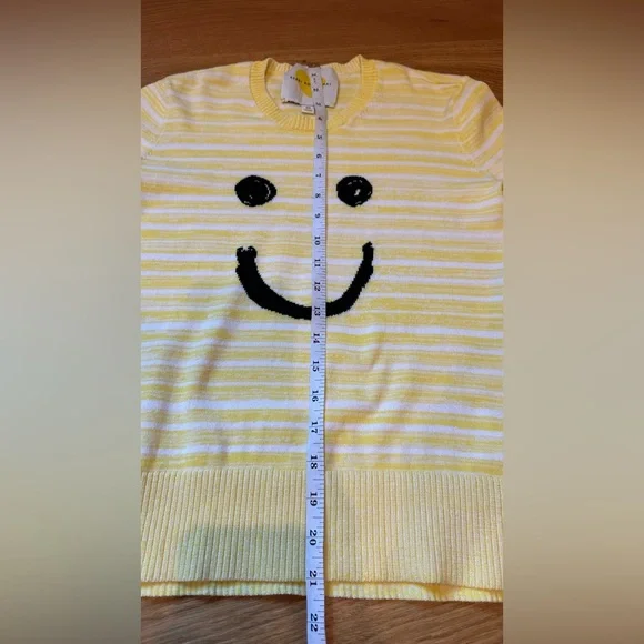 🖤 Kerri Rosenthal Women's Liz Striped Smiley Sweater 🖤 - Picture 7 of 7
